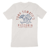 Denver Pizza Time T-Shirt Vintage White back