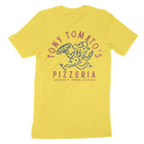 Denver Pizza Time T-Shirt Yellow back