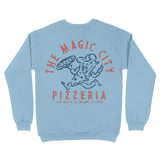 Miami Pizza Time Crewneck Light Blue back