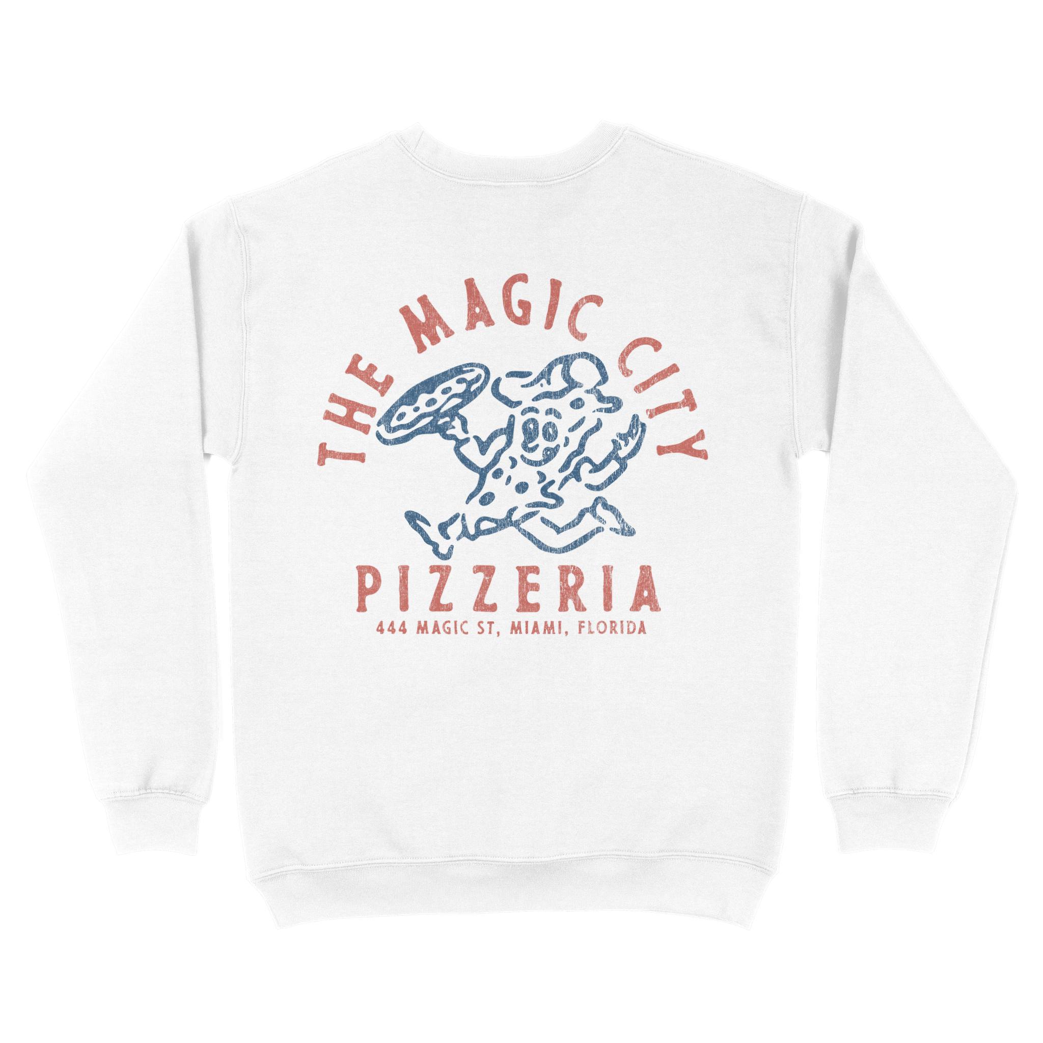 Miami Crewneck in White - back view