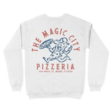 Miami Pizza Time Crewneck White back