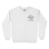 Miami Pizza Time Crewneck White front