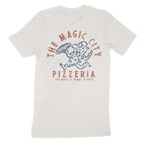 Miami Pizza Time T-Shirt Vintage White back