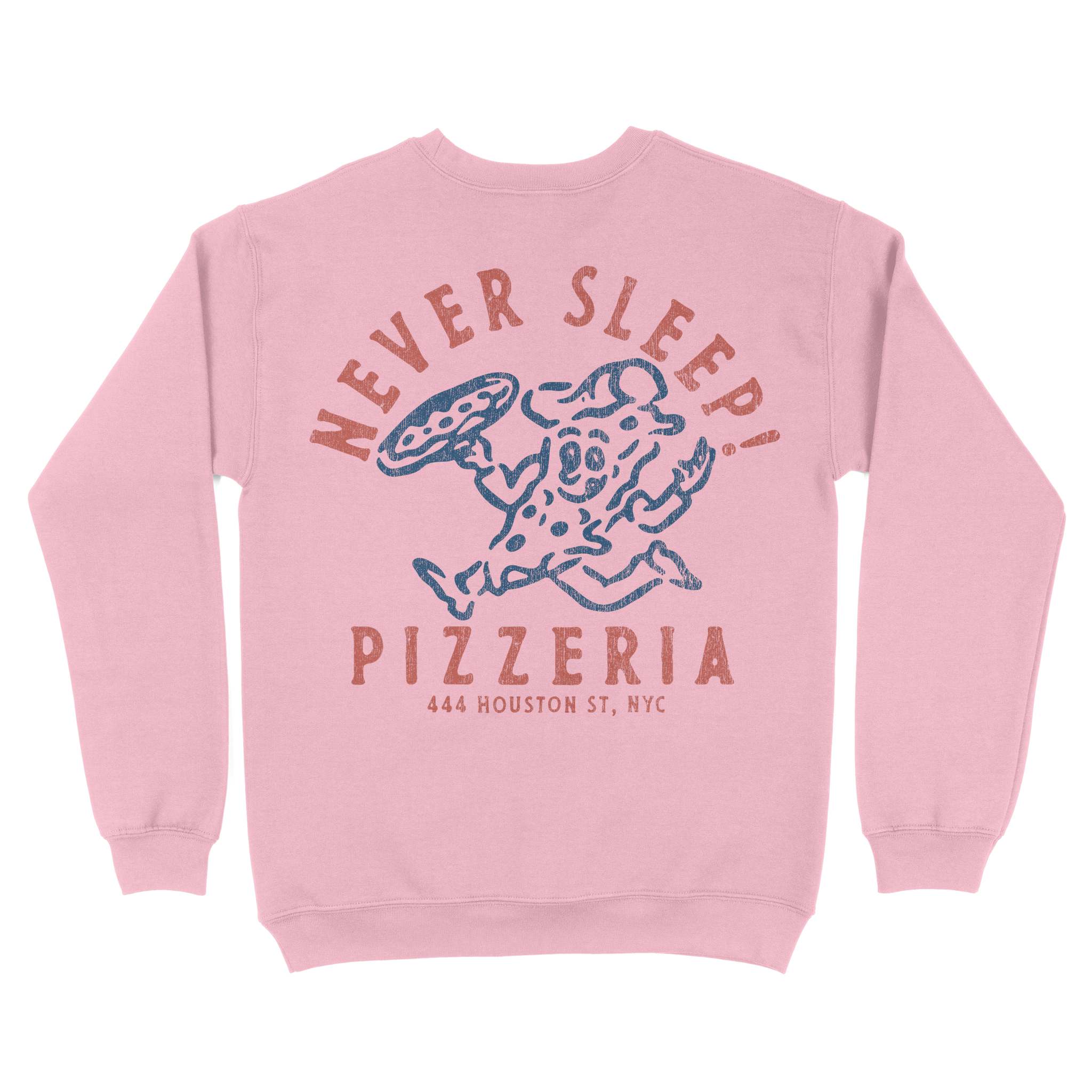 New York Pizza Time Crewneck Light_Pink back