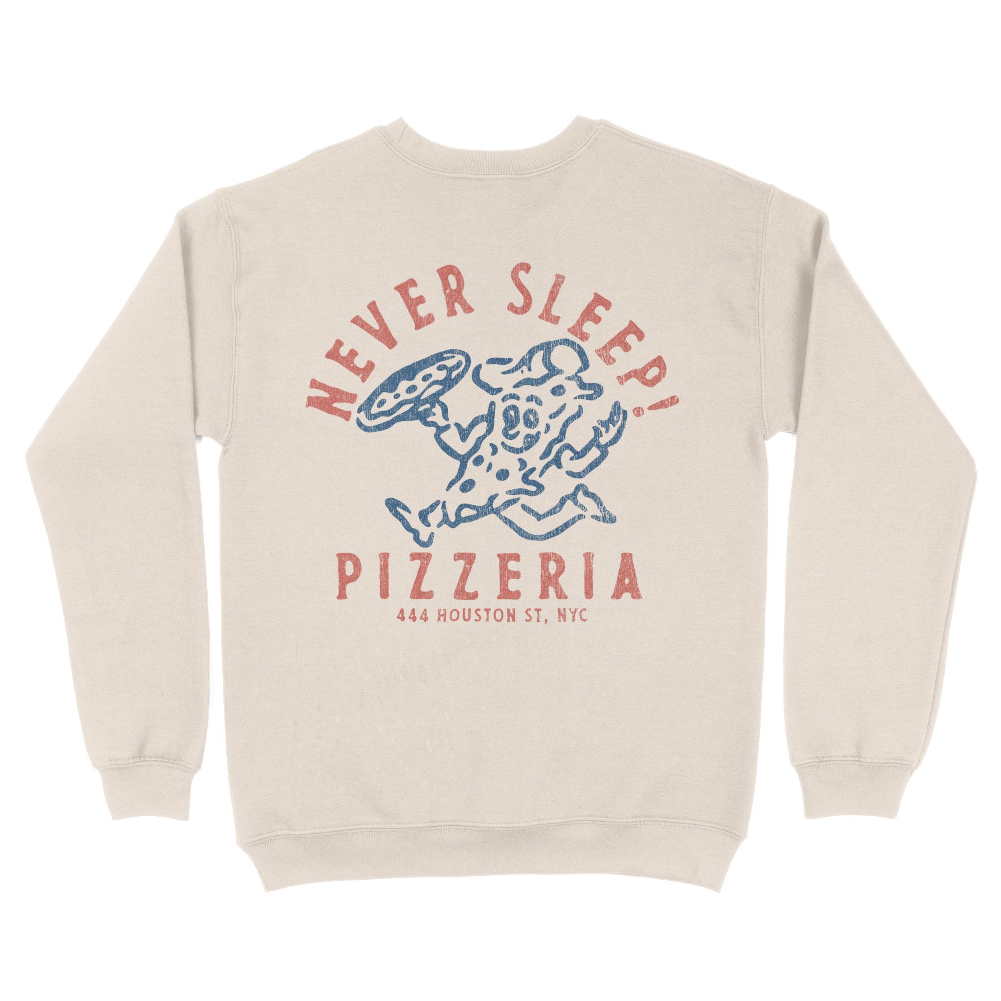 New York Pizza Time Crewneck in Natural - back view