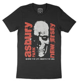 Asbury Park Skull King T-Shirt in Black - front view