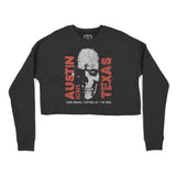 Austin Cropped Crew in Black - front view