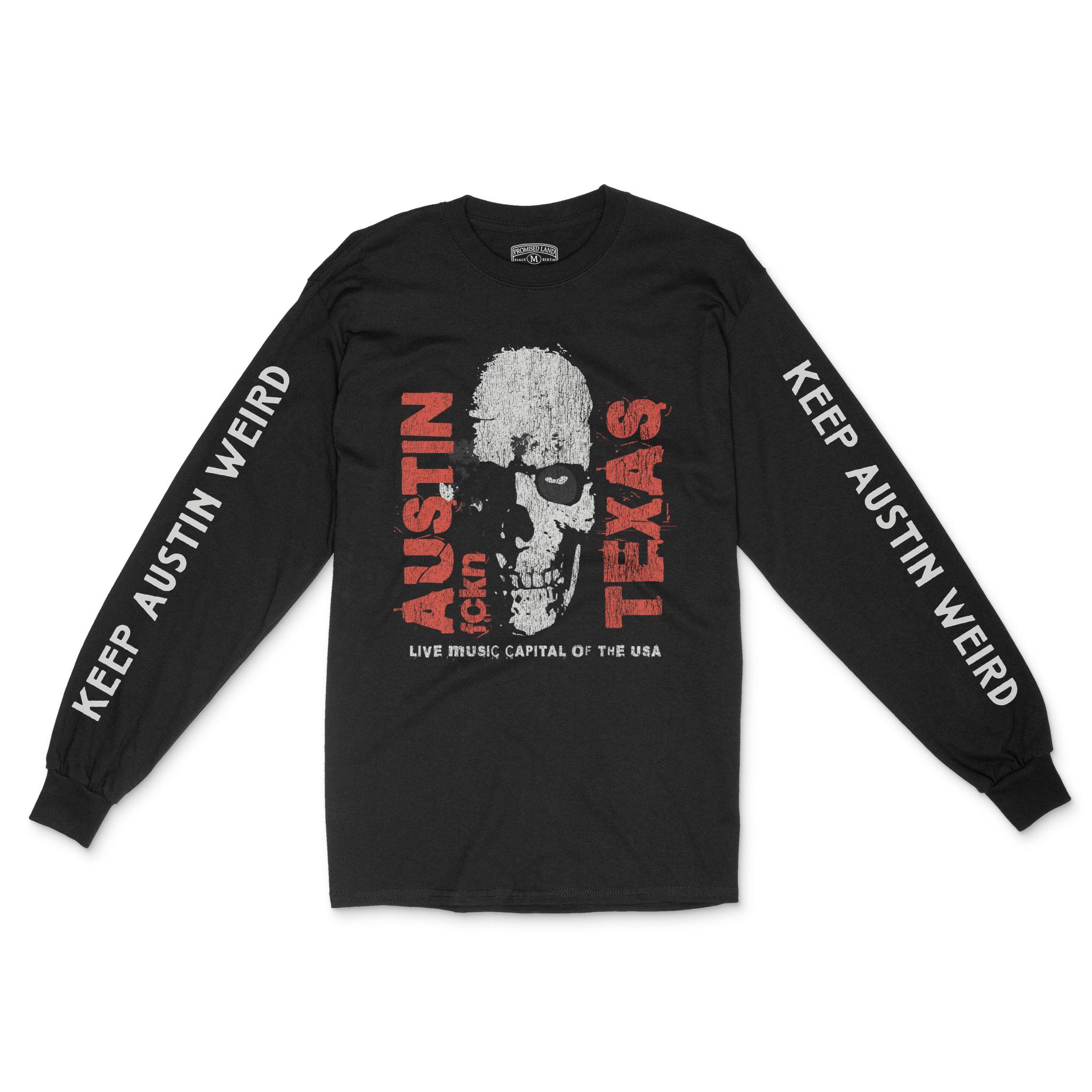 Austin Longsleeve in Black - front-sleeves view
