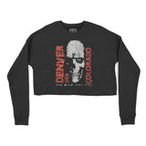 Denver Cropped Crew in Black - front view