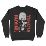 Miami Crewneck in Black - back view