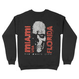 Miami Crewneck in Black - back view