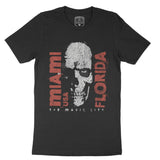 Miami Skull King T-Shirt Black front