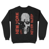 New York Skull King Crewneck Black back