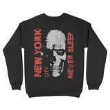 New York Crewneck in Black - back view