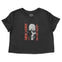 New York Cropped Tee in Black - front view