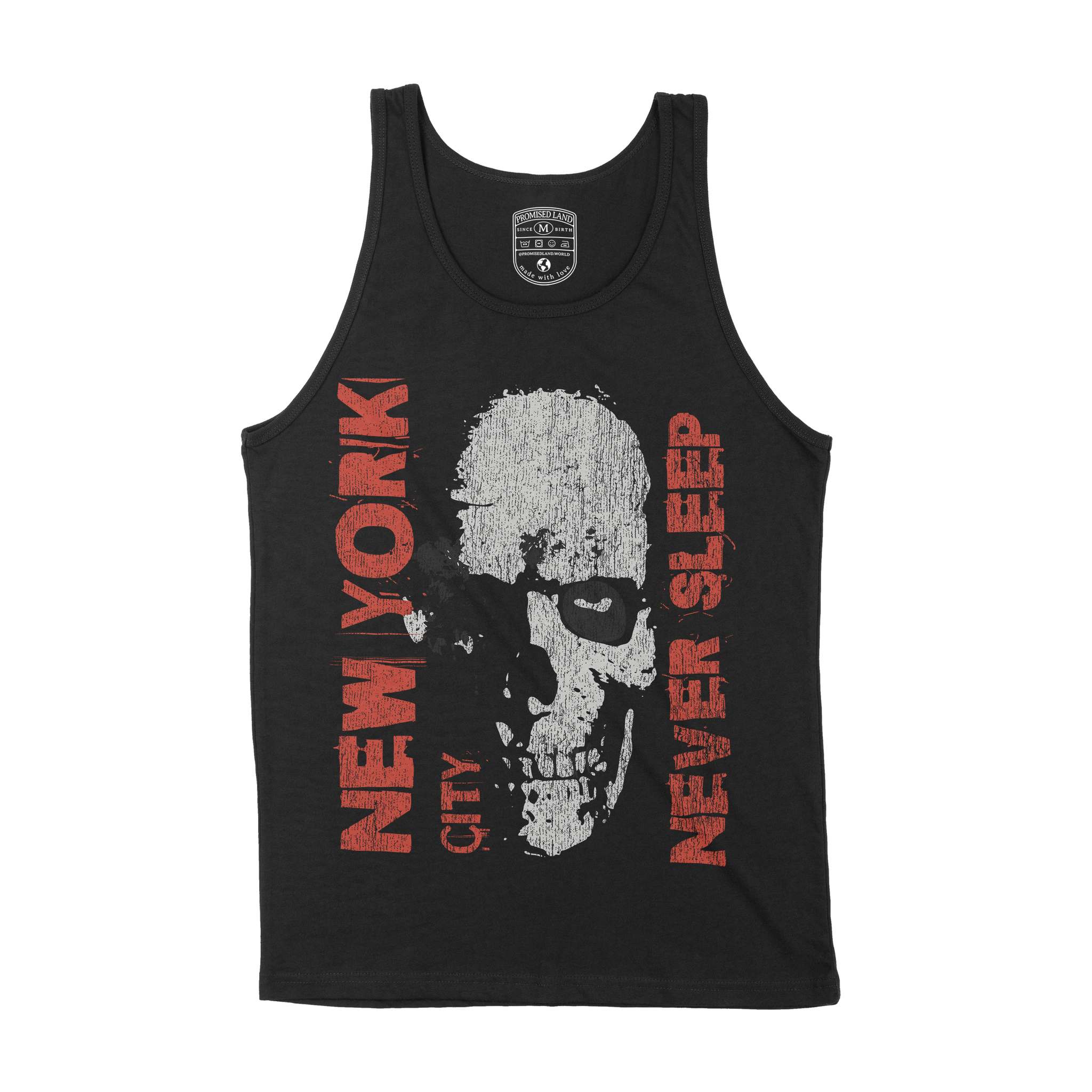 New York Skull King Tank Top Black front