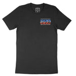 Asbury Park Retro USA T-Shirt in Black - front view