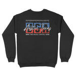 Austin Crewneck in Black - back view