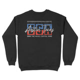 Austin Crewneck in Black - back view