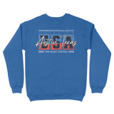 Austin Crewneck in Royal - back view
