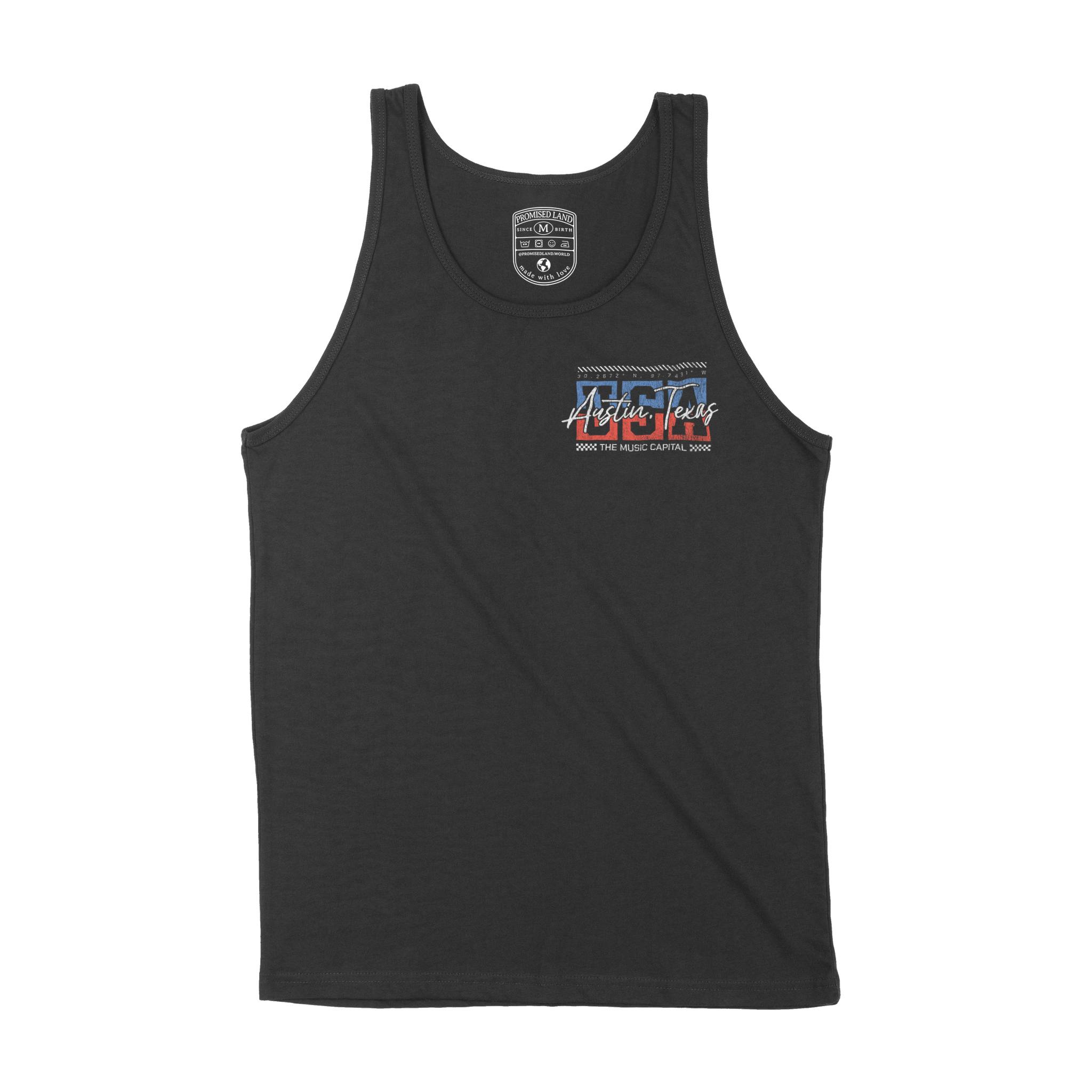 Austin Tank Top in Black - front view