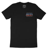 Austin Retro Usa T-Shirt Vintage Black front