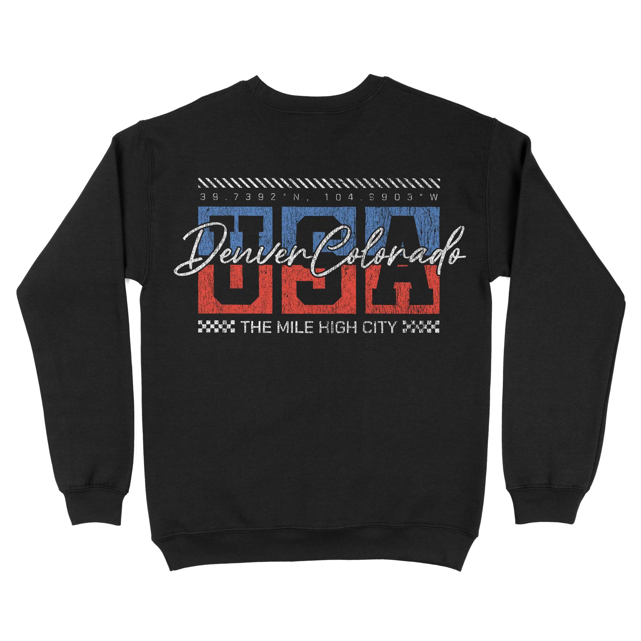 Denver Retro Usa Crewneck Black back