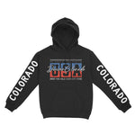 Denver Hoodie in Black - front-sleeves view