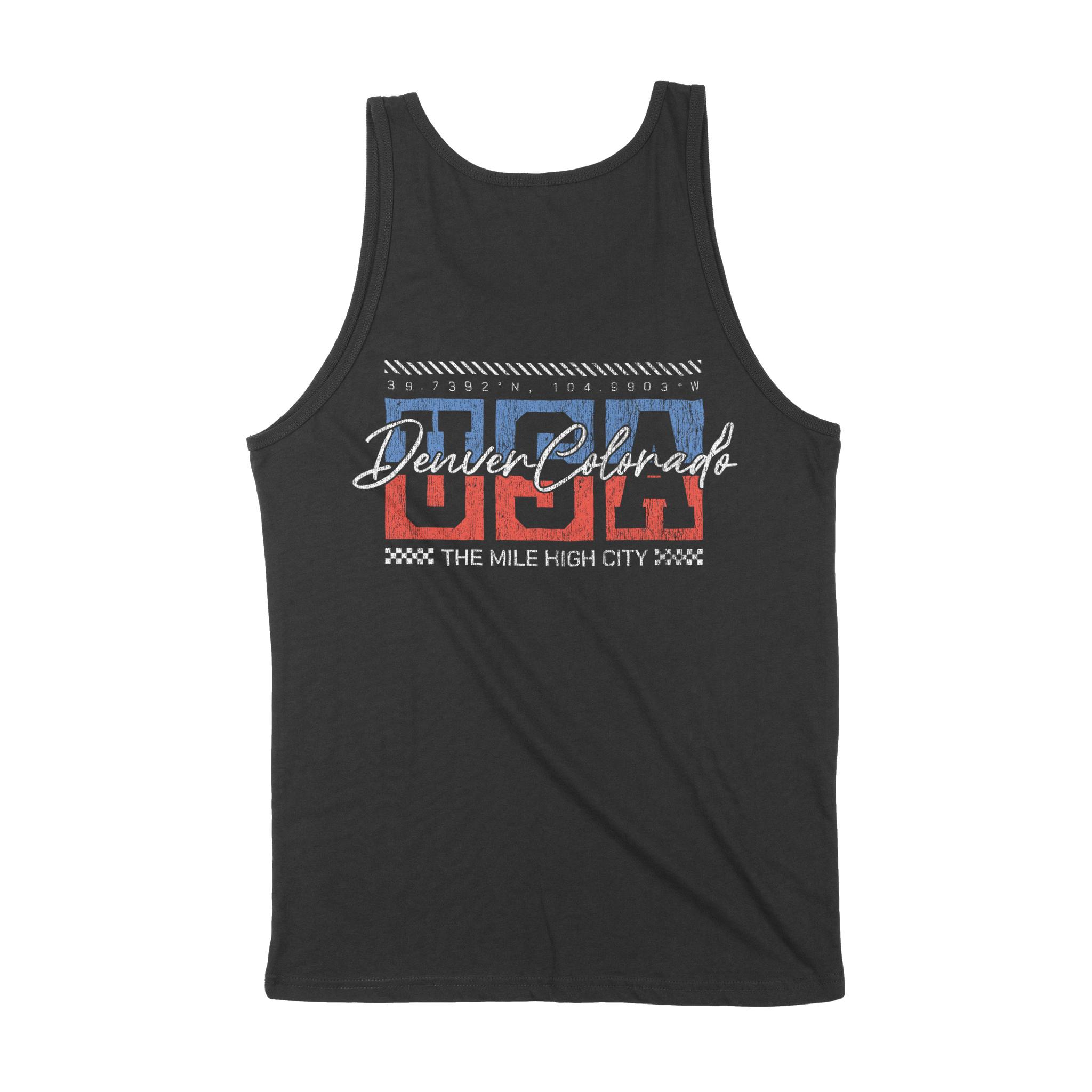 Denver Tank Top in Black - back view