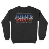 Miami Crewneck in Black - back view