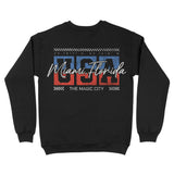 Miami Retro Usa Crewneck Black back