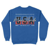Miami Retro Usa Crewneck Royal back