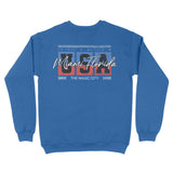 Miami Crewneck in Royal - back view