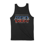Miami Retro Usa Tank Top Black back