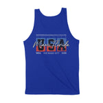 Miami Retro Usa Tank Top True Royal back
