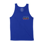 Miami Retro Usa Tank Top True Royal front