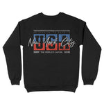New York Retro Usa Crewneck Black back
