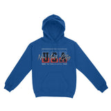 New York Retro Usa Hoodie Royal front