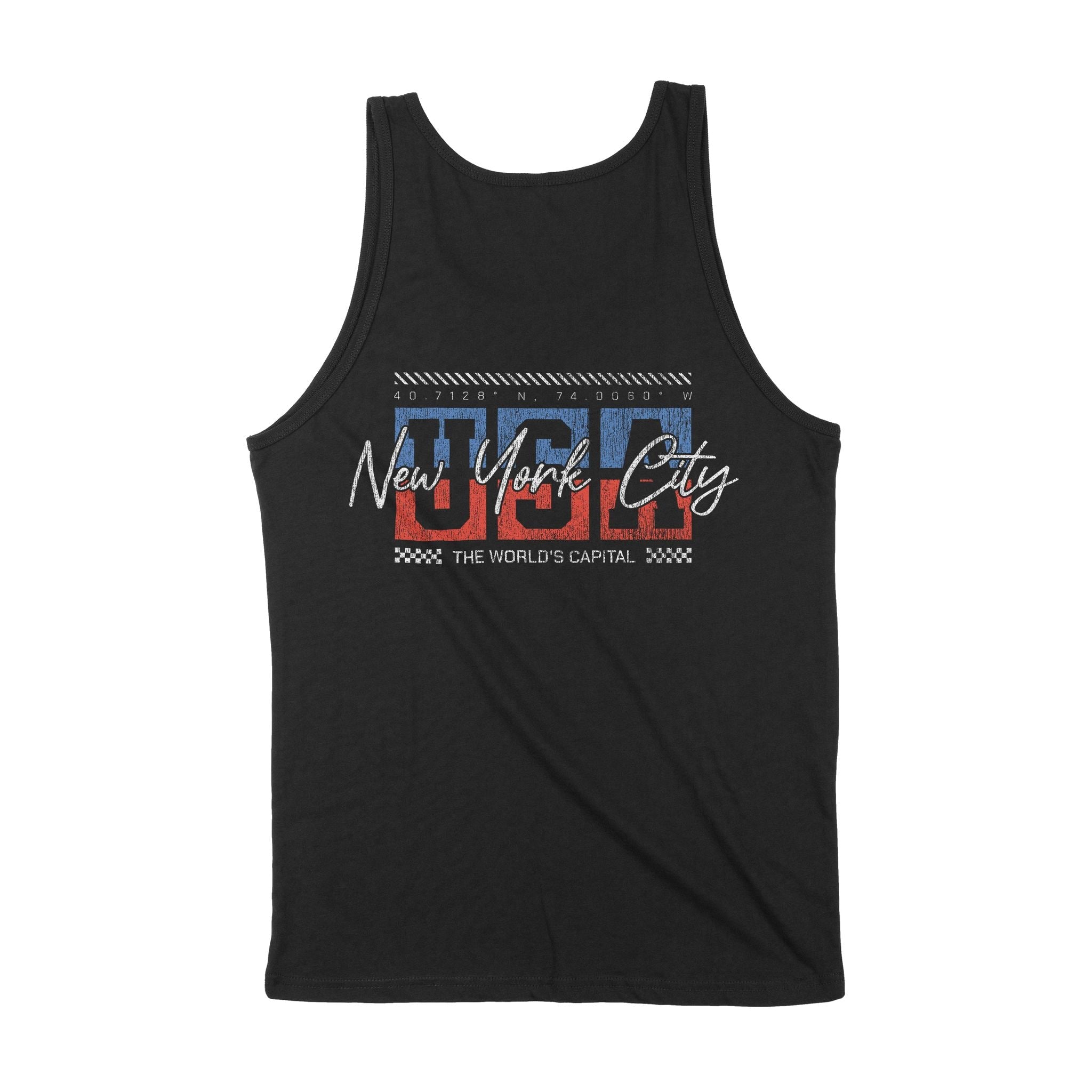 New York Retro Usa Tank Top Black back