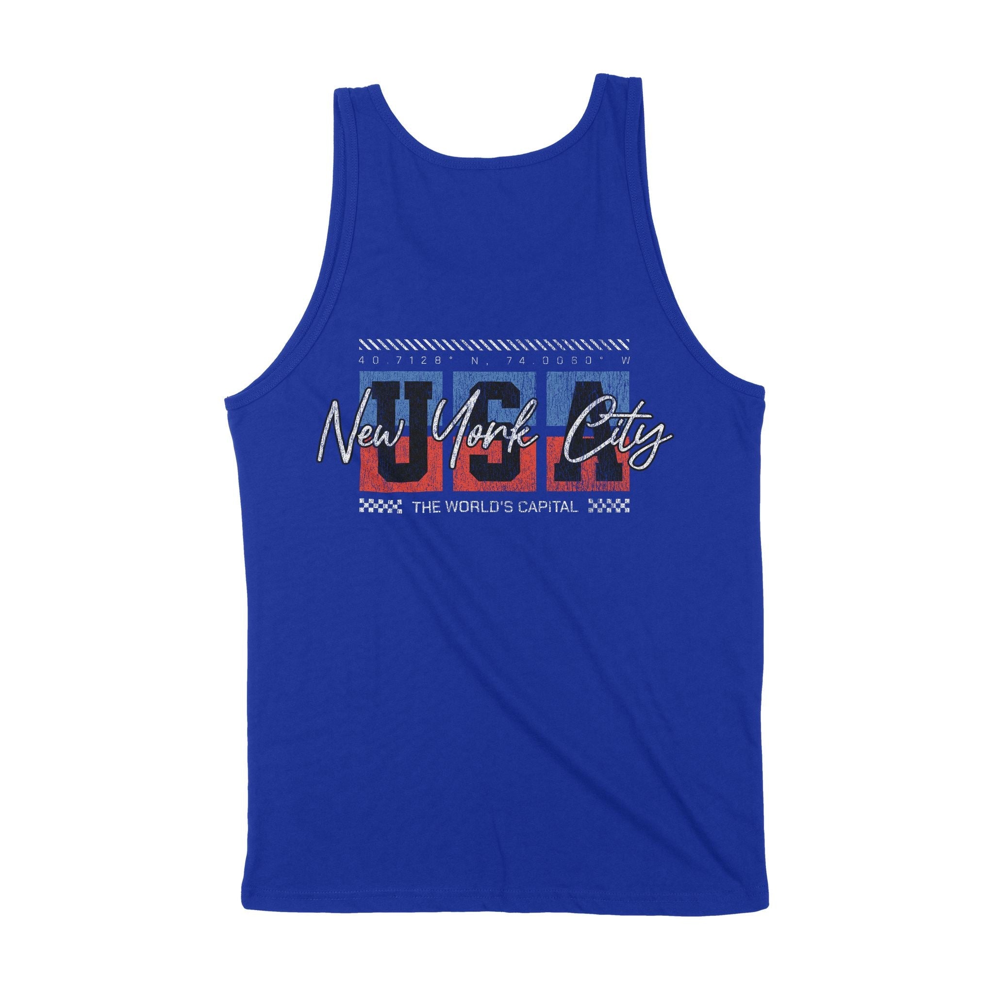 New York Retro Usa Tank Top True_Royal back