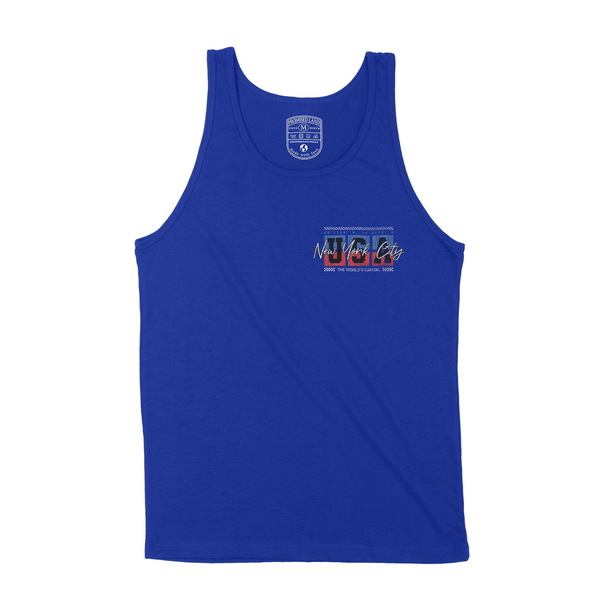 New York Retro Usa Tank Top True_Royal front