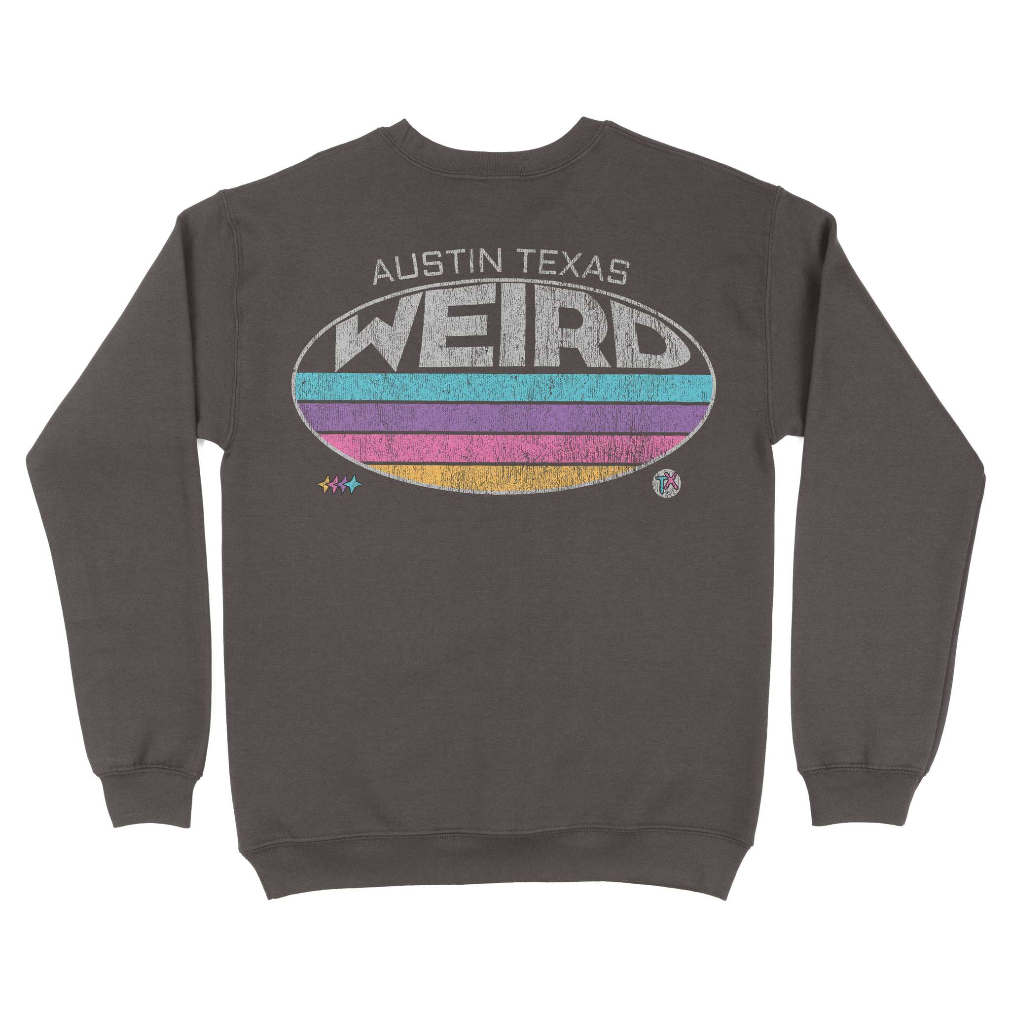 Austin Retro Dude Crewneck Dark Chocolate back