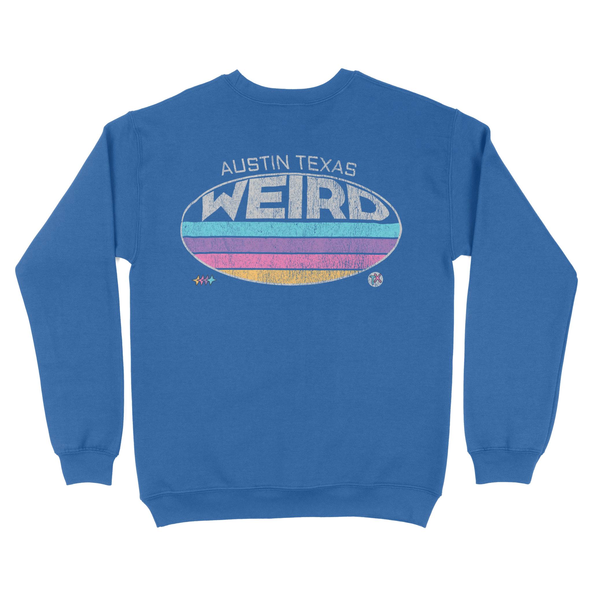 Austin Crewneck in Royal - back view