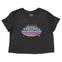 Austin Cropped Tee in Black - front view