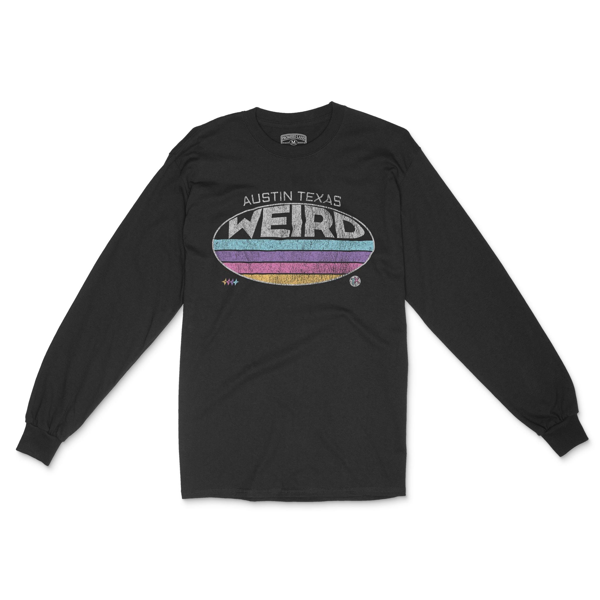 Austin Retro Dude Longsleeve in Black - front view