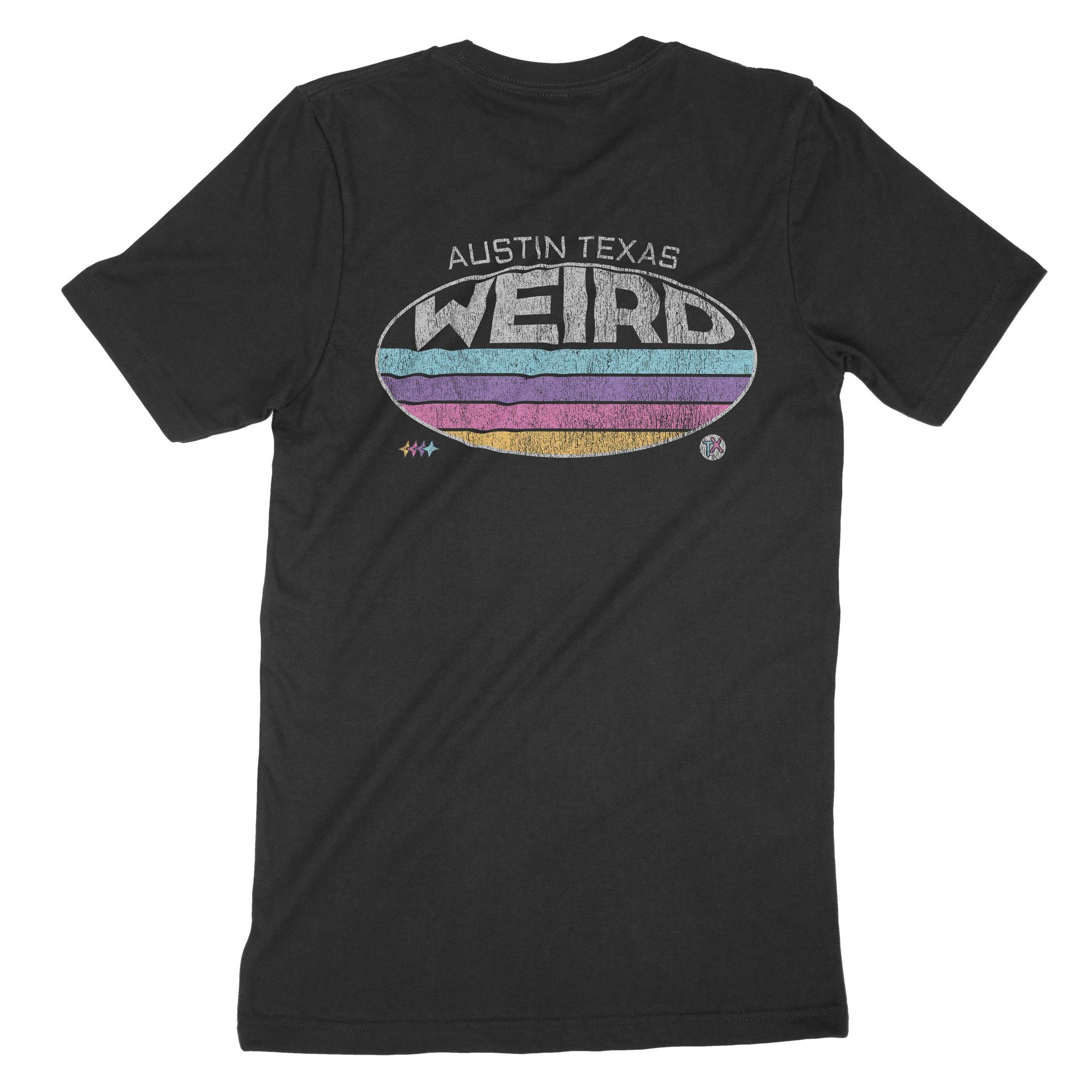 Austin Retro Dude T-Shirt Black back