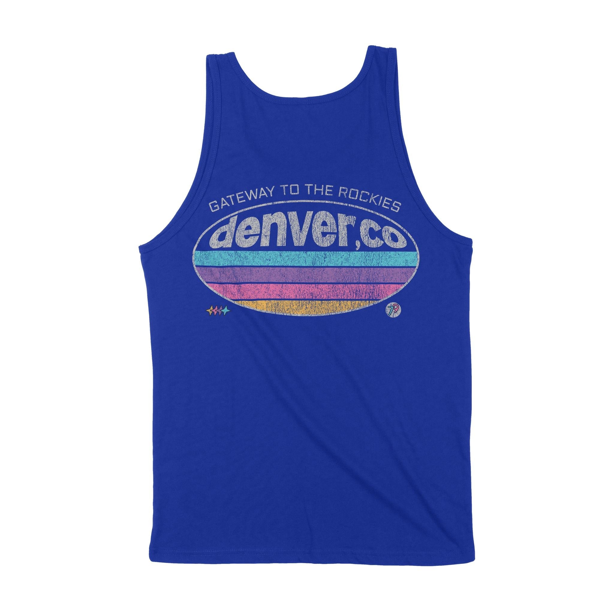 Denver Retro Dude Tank Top True Royal back