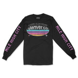 Denver Retro Dude Longsleeve in Black - front view with sleeves
