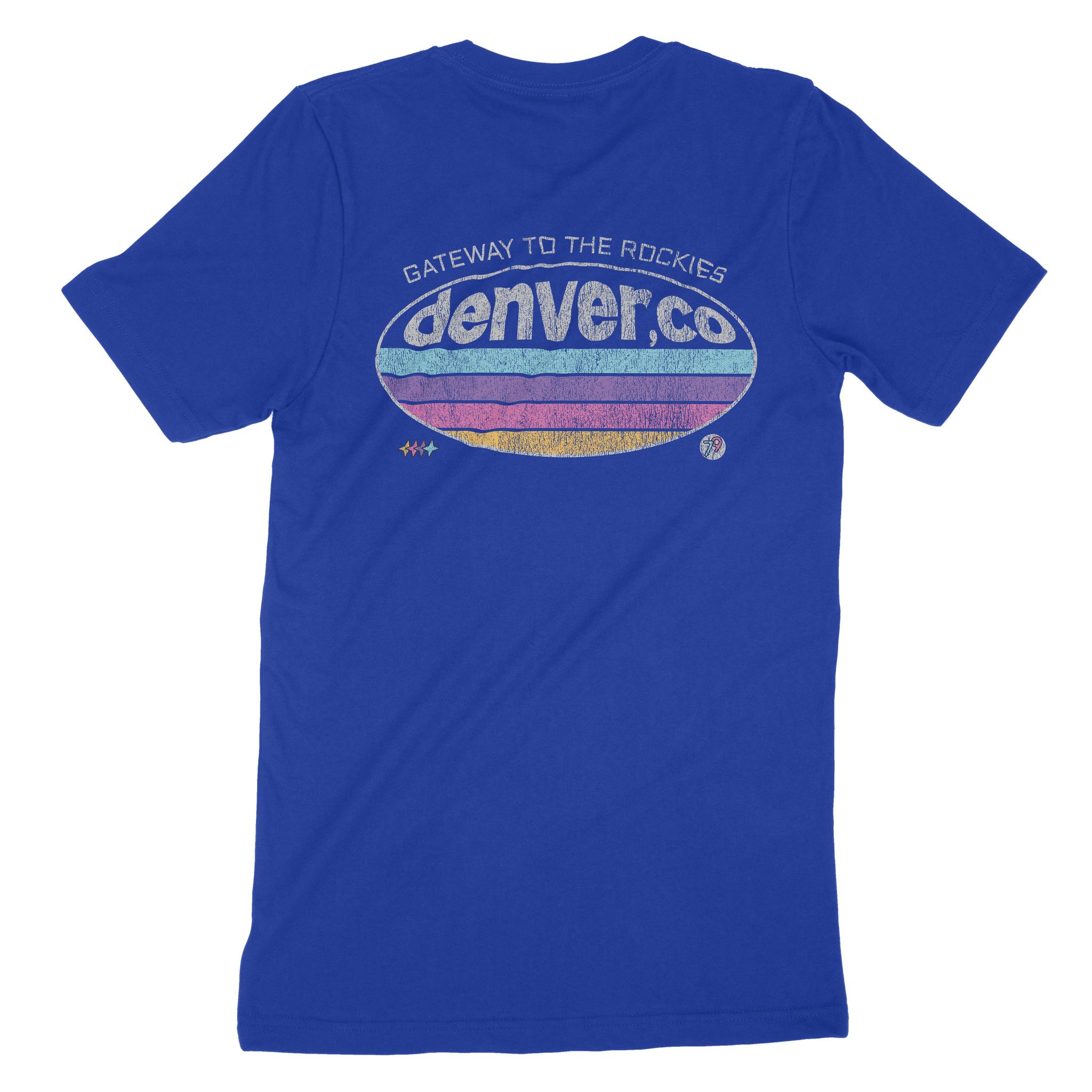 Denver Retro Dude T-Shirt True Royal back