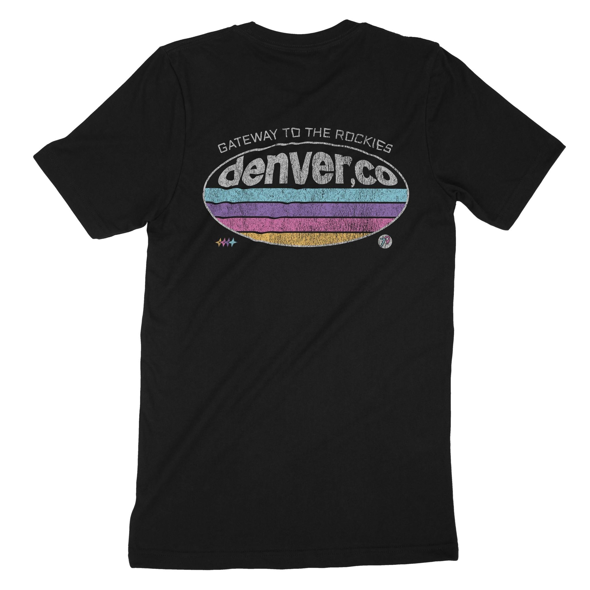 Denver Retro Dude T-Shirt Vintage Black back